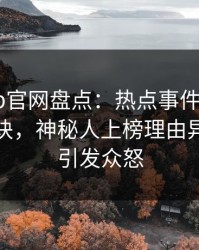 麻豆app官网盘点：热点事件5条亲测有效秘诀，神秘人上榜理由异常令人引发众怒