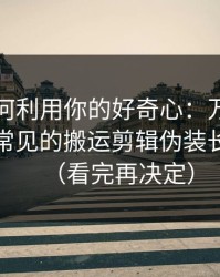 它们如何利用你的好奇心：万里长征小说最常见的搬运剪辑伪装长什么样（看完再决定）